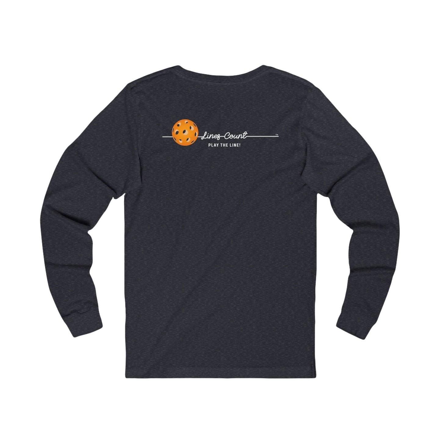 Get to the Courts with our Unisex Jersey Long Sleeve Tee - Orange Logo