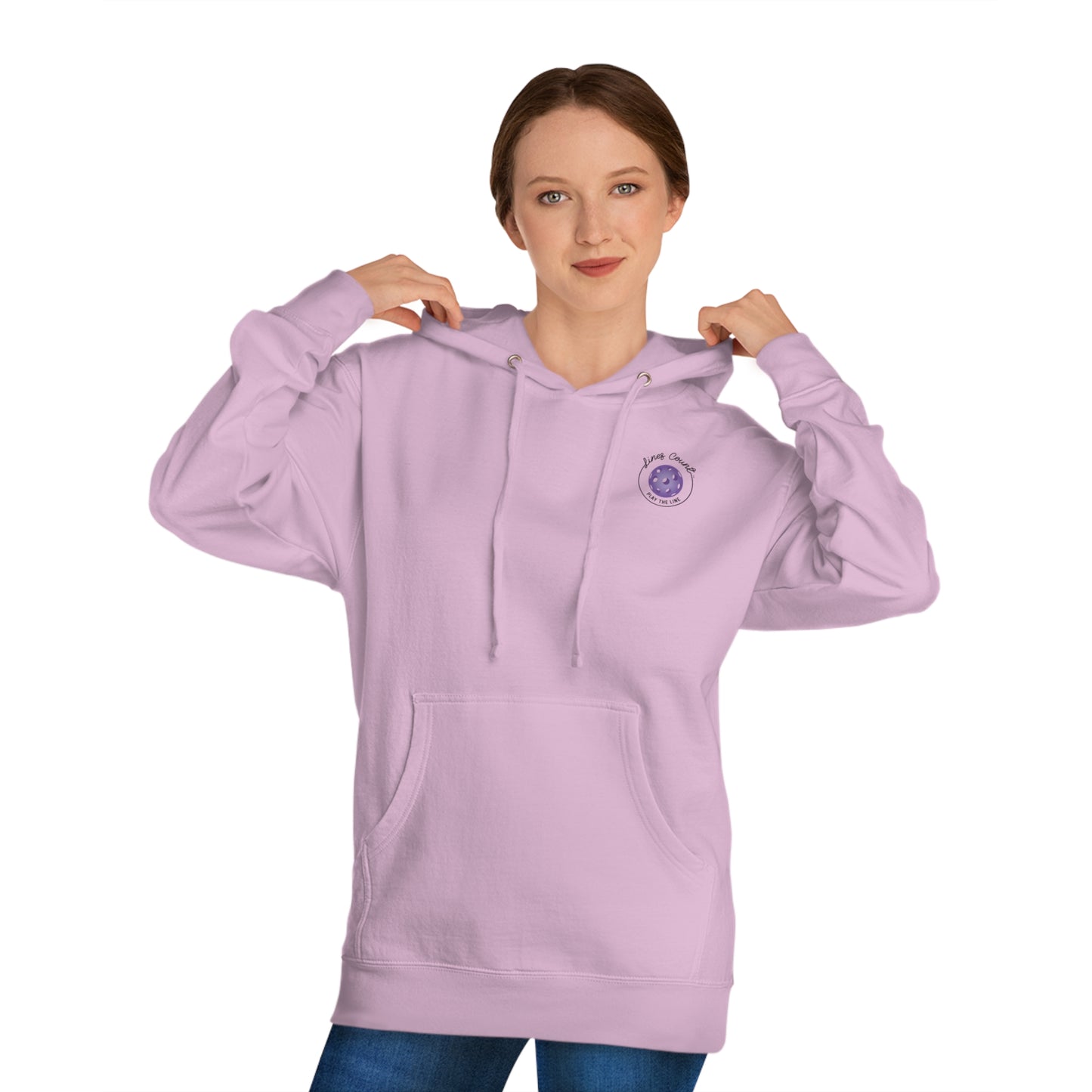 Lines Count Hooded Sweatshirt - Purple Logo