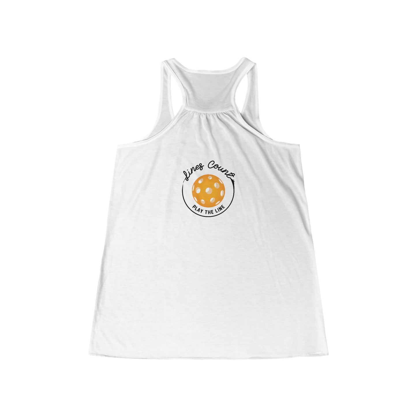 Women's Flowy Racerback Tank - Orange Logo