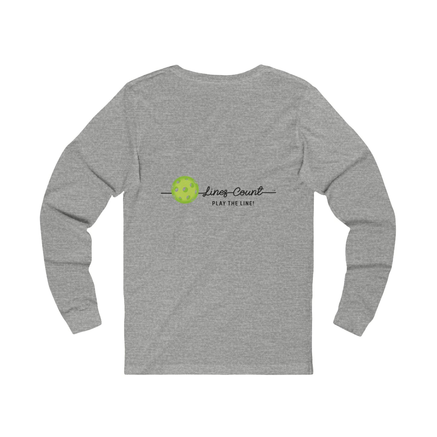 Get to the Courts with our Unisex Jersey Long Sleeve Tee- Green Logo