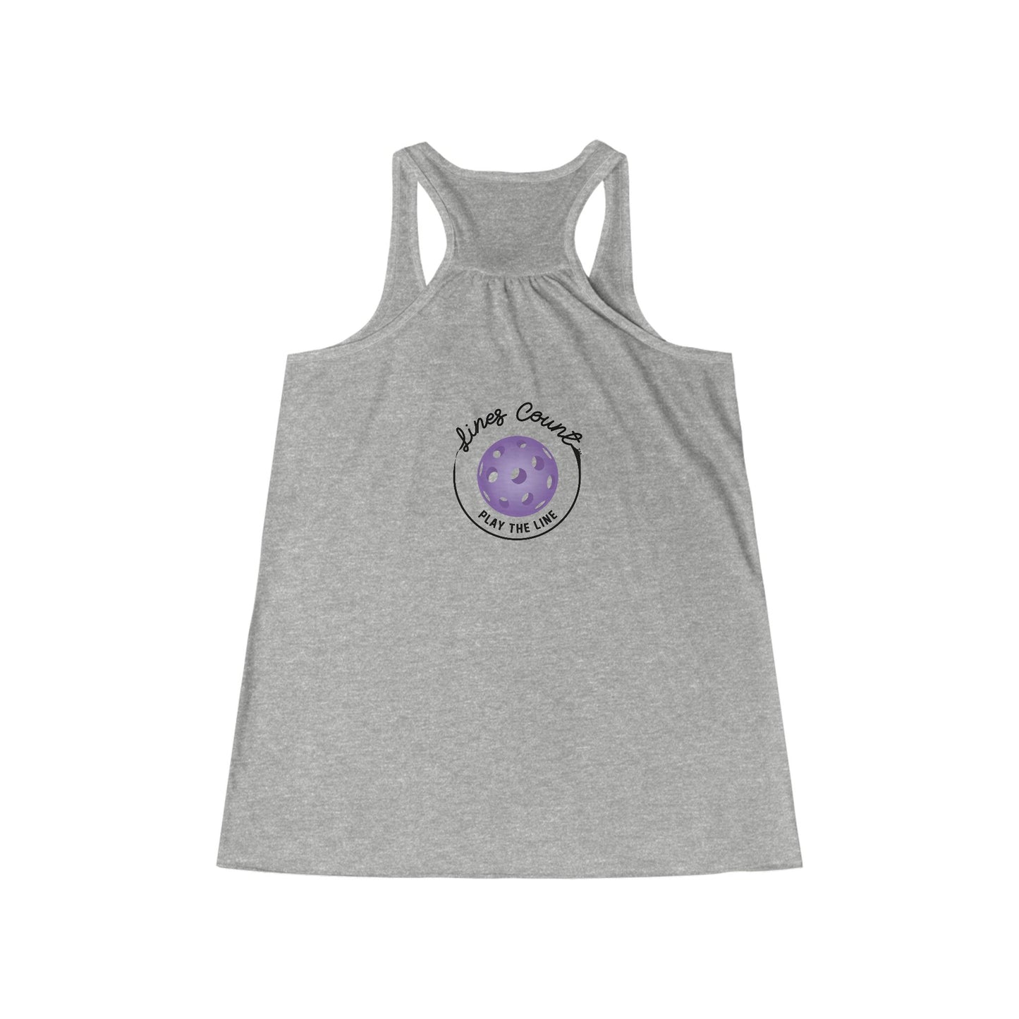 Women's Flowy Racerback Tank - Purple Logo