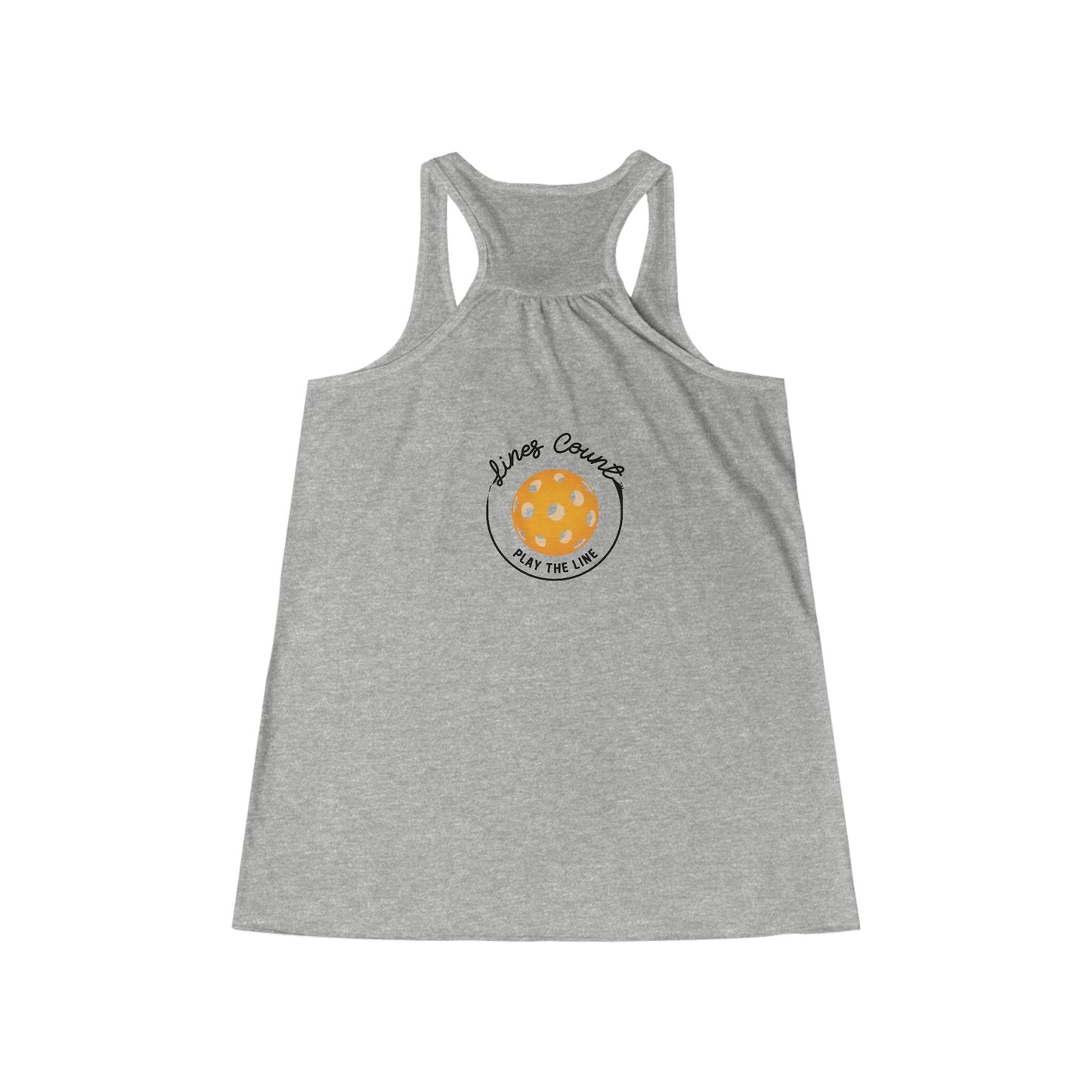Women's Flowy Racerback Tank - Orange Logo