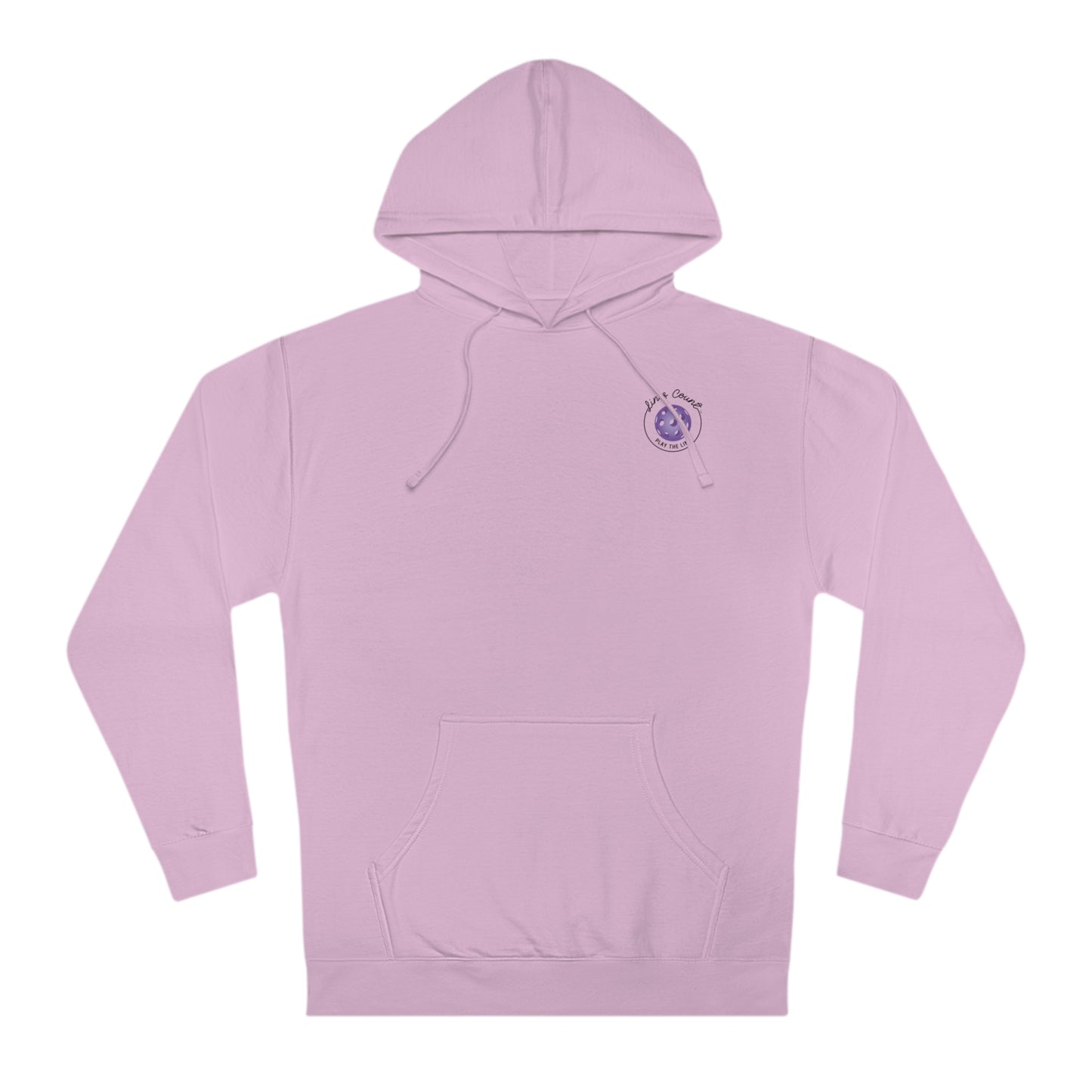 Lines Count Hooded Sweatshirt - Purple Logo