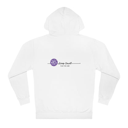 Lines Count Hooded Sweatshirt - Purple Logo