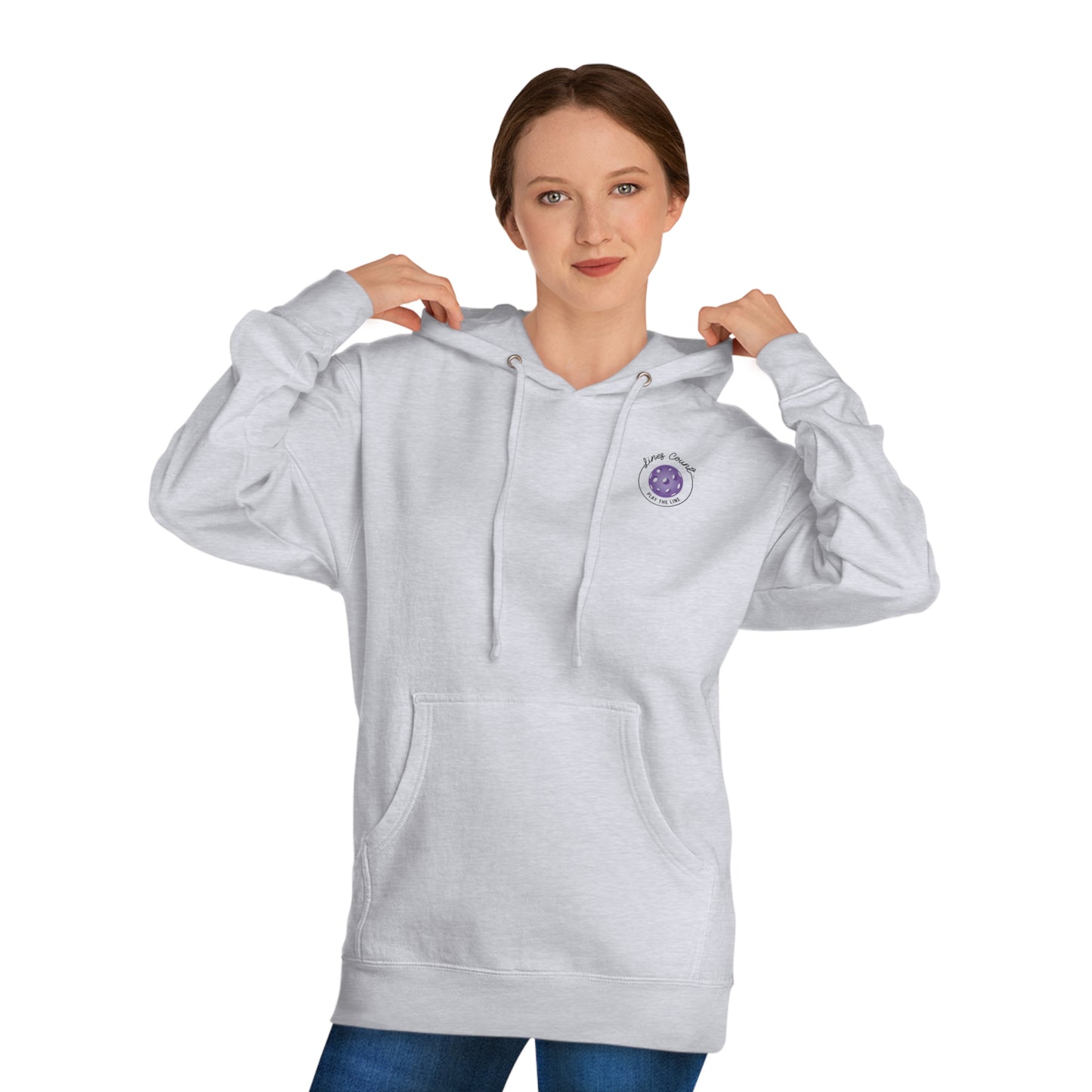 Lines Count Hooded Sweatshirt - Purple Logo