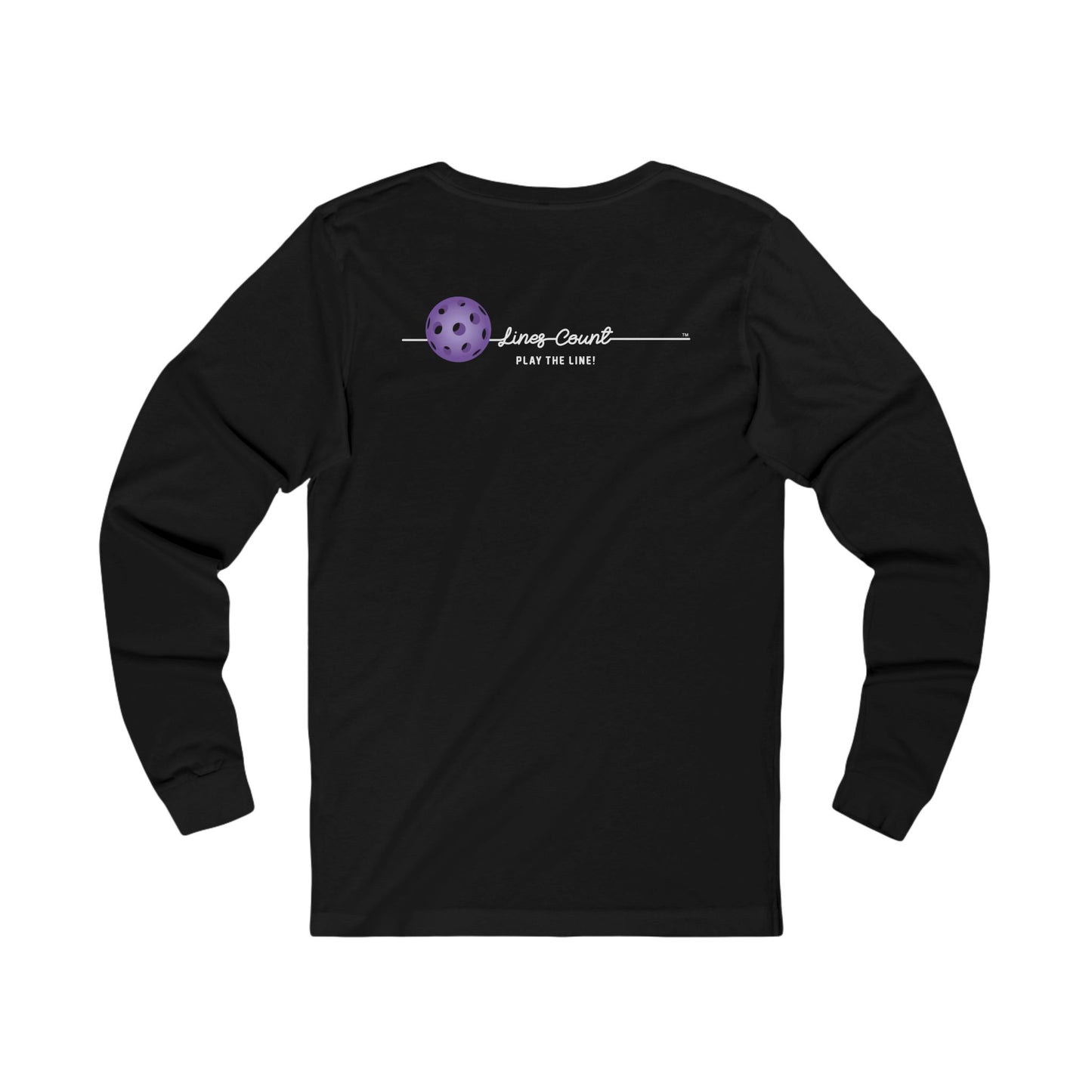 Get to the Courts with our Unisex Jersey Long Sleeve Tee- Purple Logo