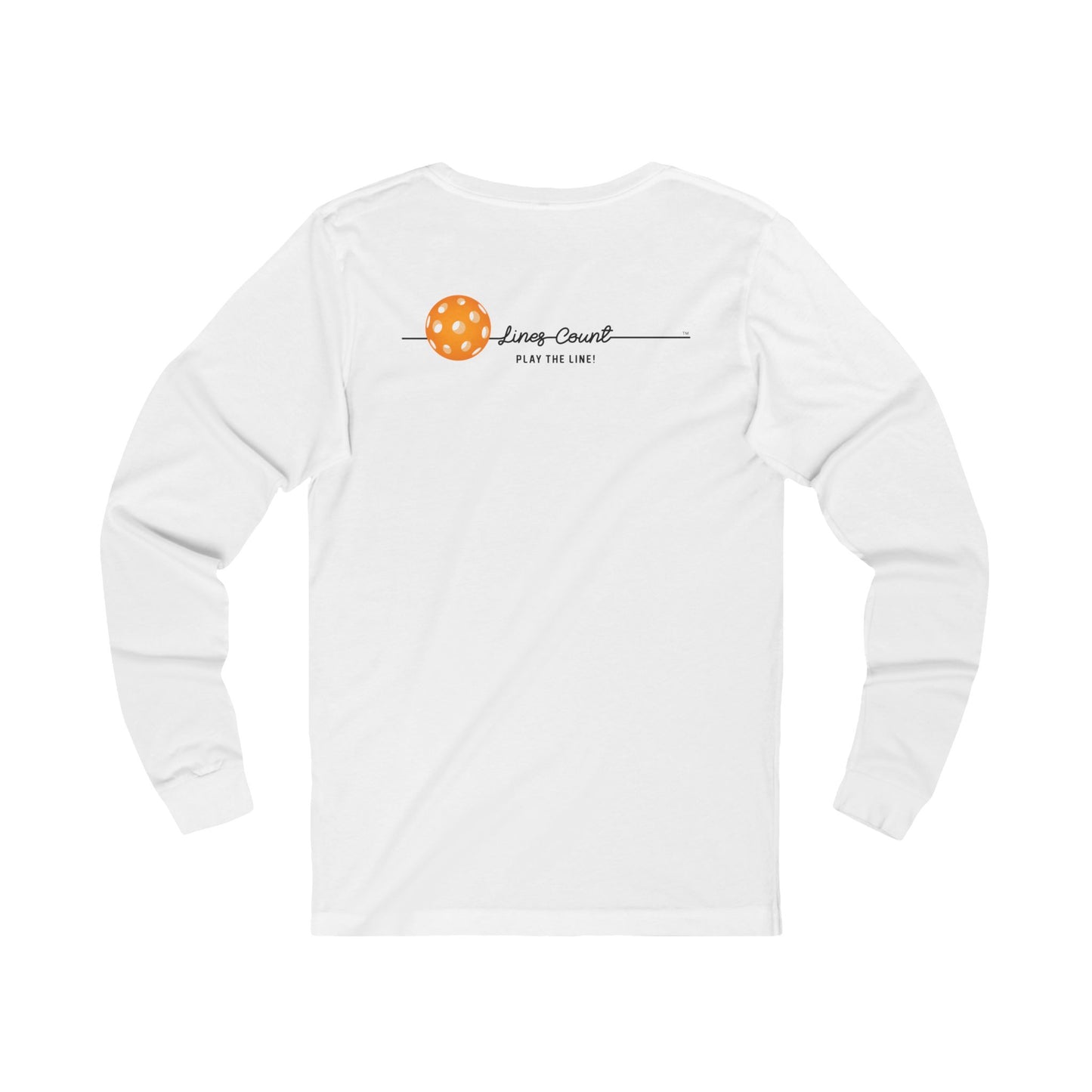 Get to the Courts with our Unisex Jersey Long Sleeve Tee - Orange Logo