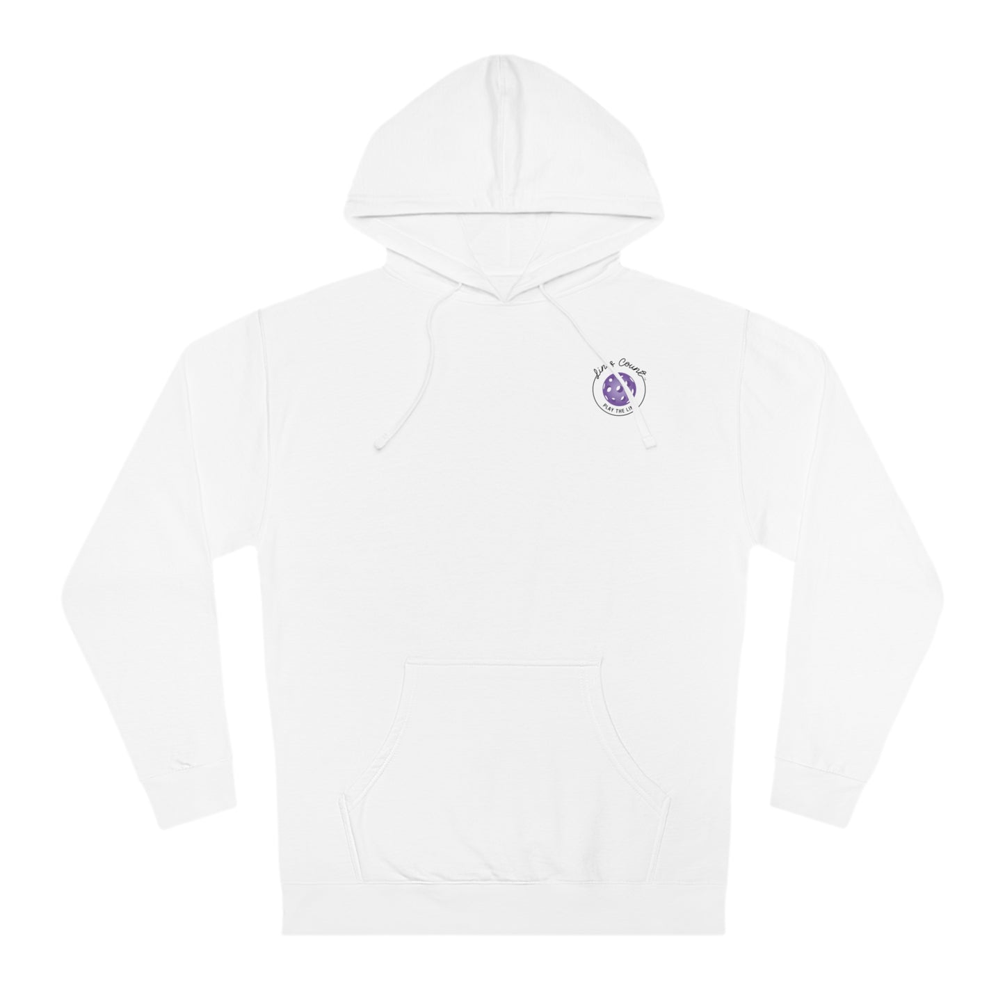 Lines Count Hooded Sweatshirt - Purple Logo