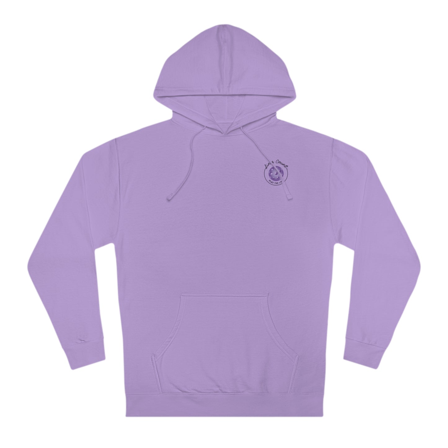 Lines Count Hooded Sweatshirt - Purple Logo