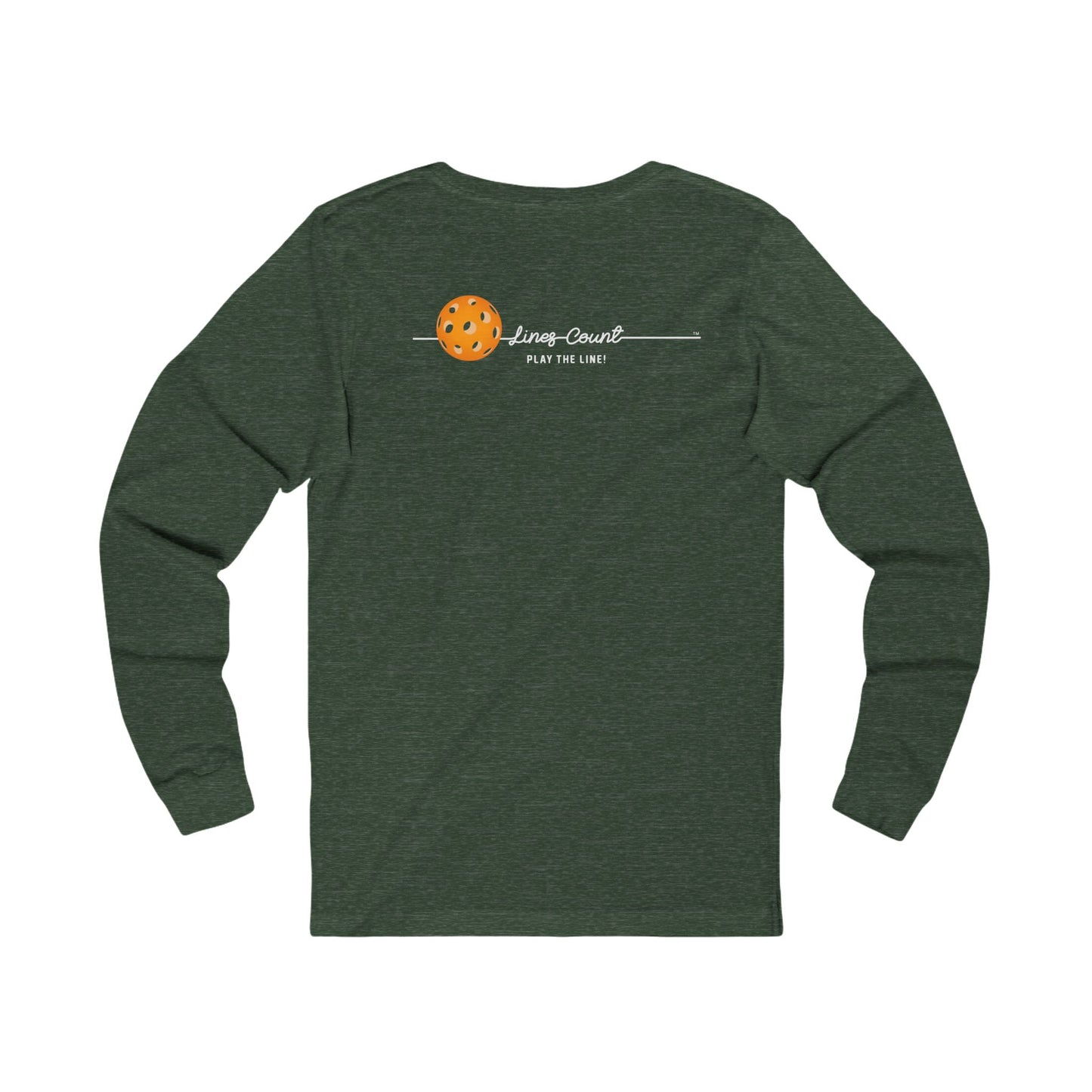 Get to the Courts with our Unisex Jersey Long Sleeve Tee - Orange Logo