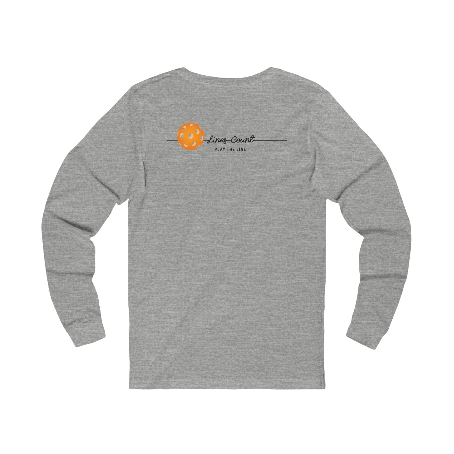 Get to the Courts with our Unisex Jersey Long Sleeve Tee - Orange Logo