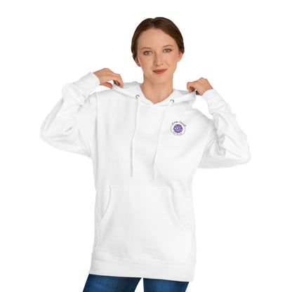 Lines Count Hooded Sweatshirt - Purple Logo