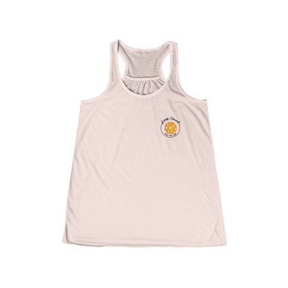 Women's Flowy Racerback Tank - Orange Logo