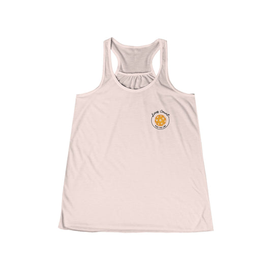 Women's Flowy Racerback Tank - Orange Logo