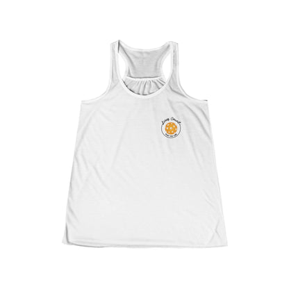 Women's Flowy Racerback Tank - Orange Logo