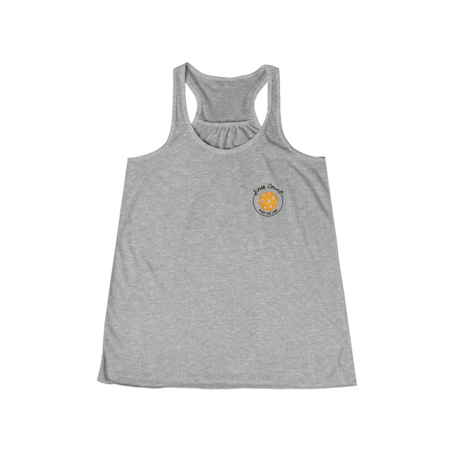 Women's Flowy Racerback Tank - Orange Logo