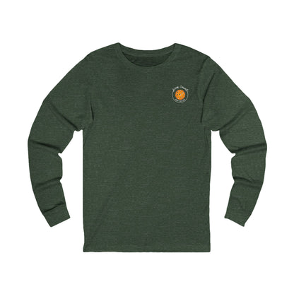 Get to the Courts with our Unisex Jersey Long Sleeve Tee - Orange Logo