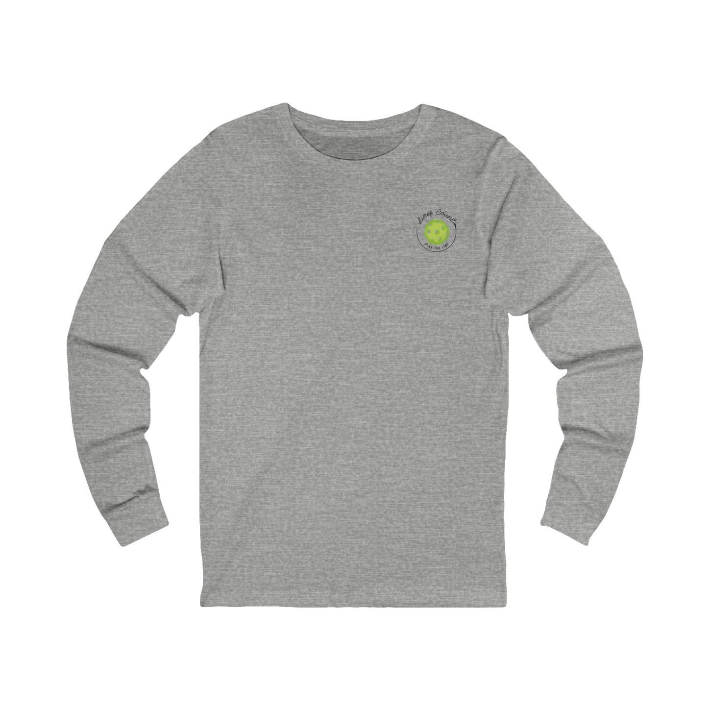 Get to the Courts with our Unisex Jersey Long Sleeve Tee- Green Logo