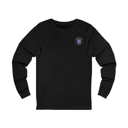 Get to the Courts with our Unisex Jersey Long Sleeve Tee- Purple Logo